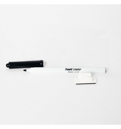 pennarello nero a secco e supporto magnetico per pennarello