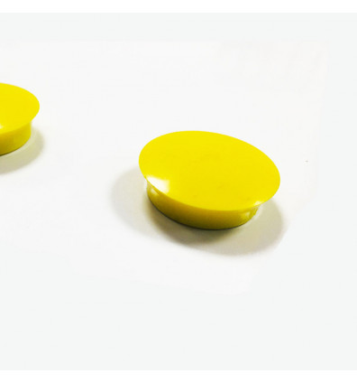 Magnete rotondo giallo - Set di 8 pezzi