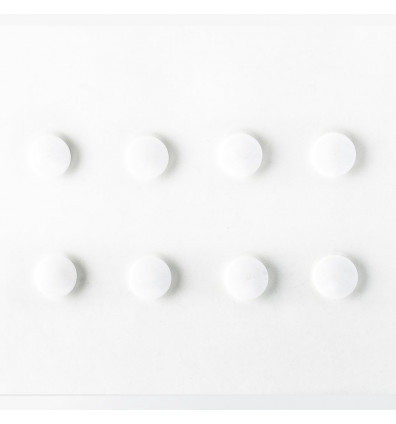 Magnete rotondo bianco - Set di 8 pezzi