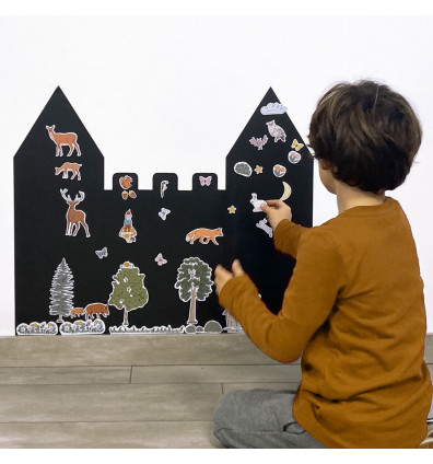 tabella magnetica da parete a forma di castello per bambini - Ferflex