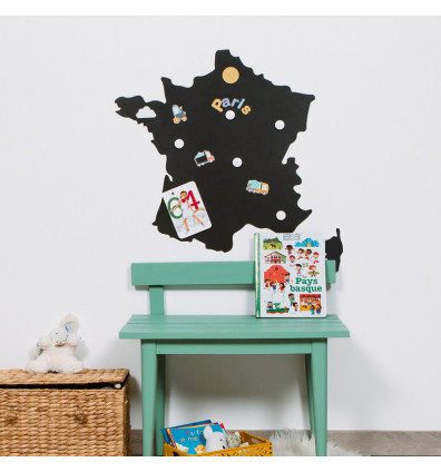 Cartella magnetica da parete in ardesia con mappa della Francia 