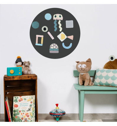 tabella magnetica rotonda da parete ideale per la stanza dei bambini - Ferflex
