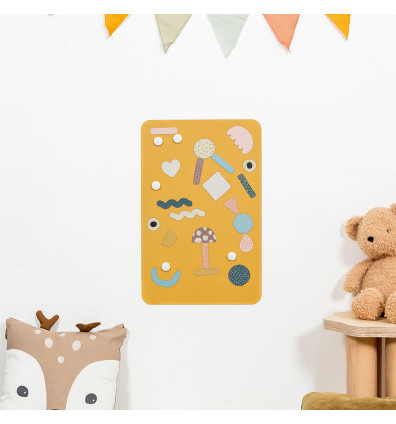 kit di cartelle magnetiche gialle per la cameretta dei bambini - Ferflex
