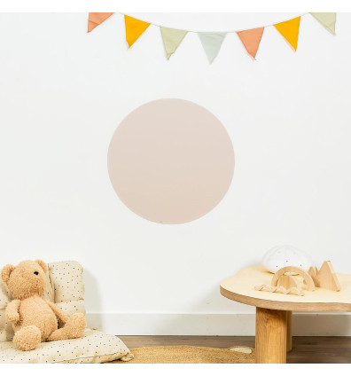 Lavagna magnetica rotonda rosa e beige per la cameretta dei bambini - Ferflex