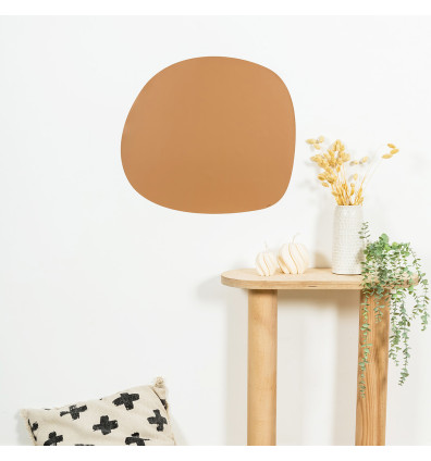 Lavagna magnetica a parete di forma ovoidale color caramello - ideale per creare un'esposizione decorativa a parete - Ferflex