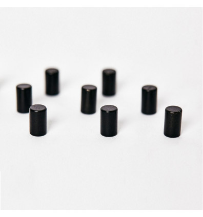 Magnete diametro 6x10mm colore Nero - Set di 12 pezzi
