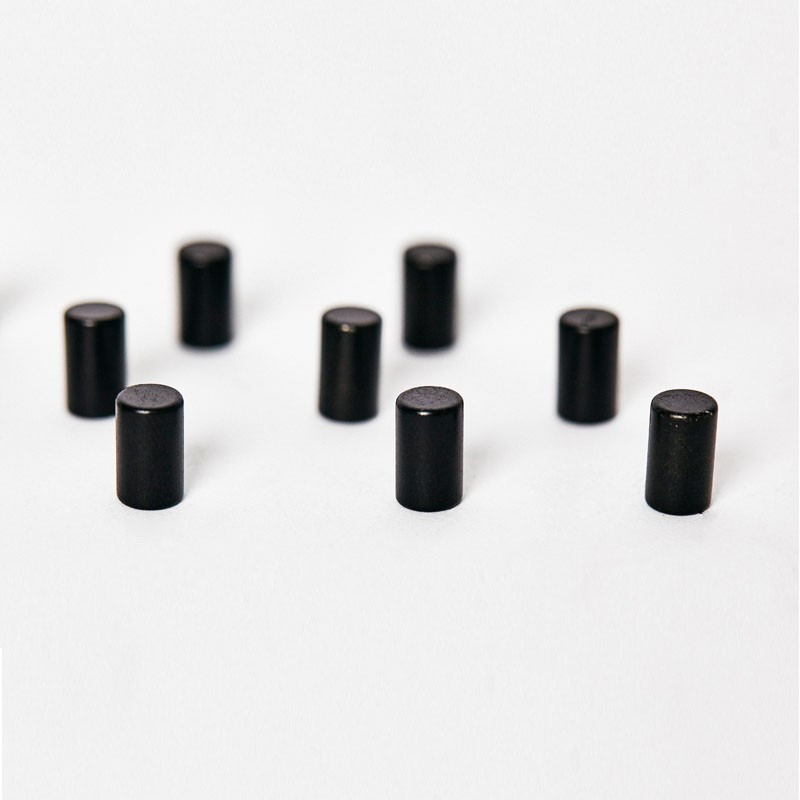 Magnete diametro 6x10mm colore Nero - Set di 12 pezzi