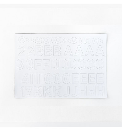 Forme magnetiche dell'alfabeto e dei numeri - bianco - 95 pezzi